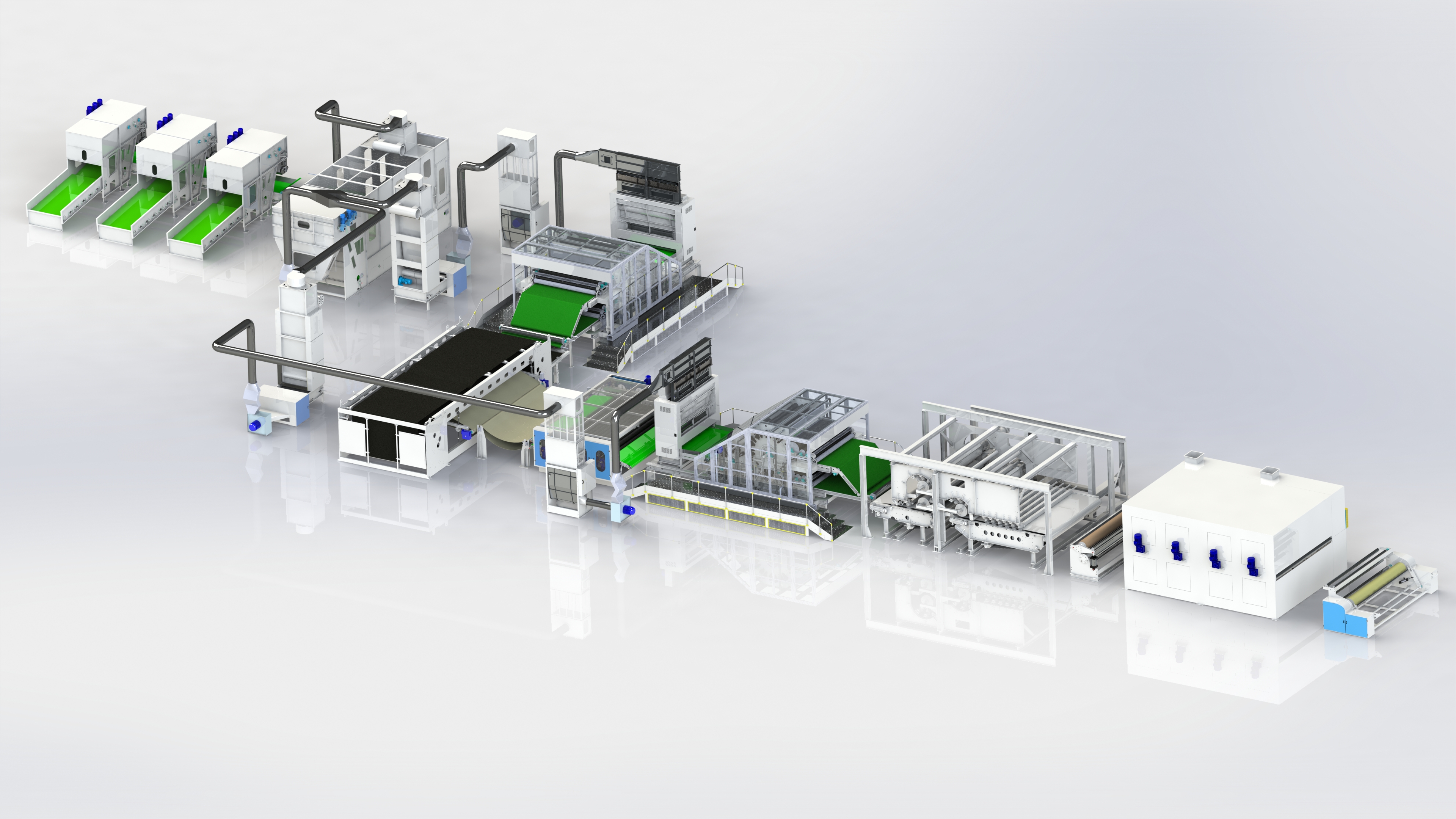 水刺線（四圆网烘干）