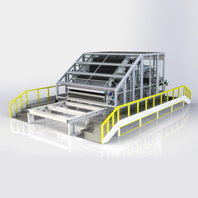 産業効率の高いステンレススチールカーディングマシンダブルシリンダーダブルドーファー